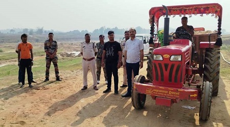 अवैध रेत उत्खनन एवं परिवहन पर प्रशासन की सख्ती, 4 ट्रैक्टर जब्त...