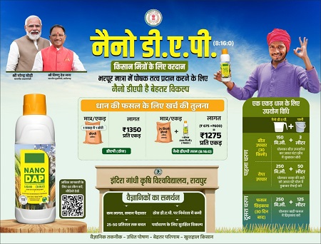 नैनो डीएपी किसानों के लिए ठोस डीएपी उर्वरक का स्मार्ट विकल्प...