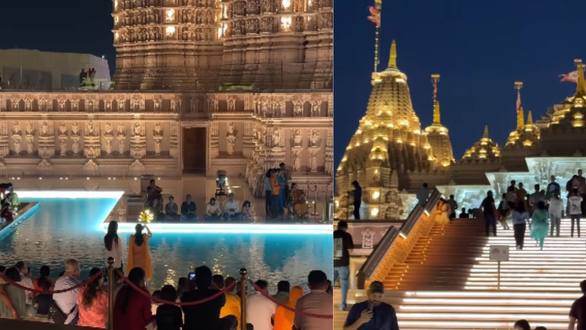 मुस्लिम देश में गूंज उठी गंगा आरती: अबू धाबी के BAPS मंदिर में भारतीय युवक हुआ भावुक...