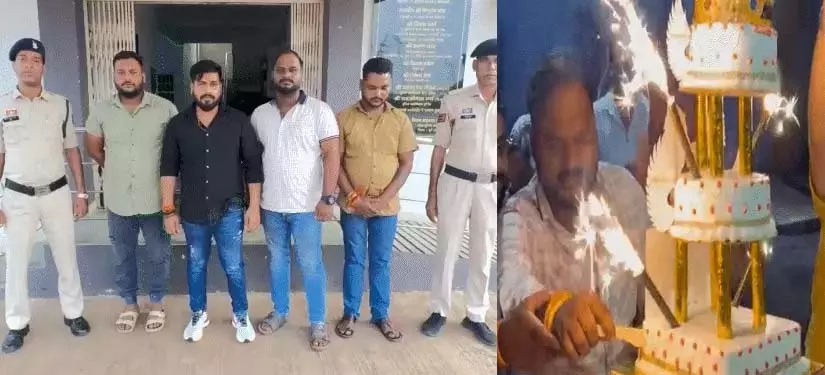 दुर्ग में सड़क पर फॉर्च्यूनर खड़ी कर मनाया जन्मदिन, चार युवक गिरफ्तार...
