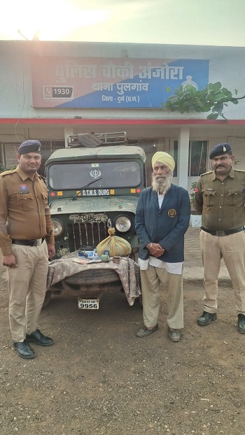दुर्ग पुलिस की बड़ी कार्रवाई: अफीम और डोडा चूरा के साथ आरोपी गिरफ्तार, 1.81 लाख का माल जब्त