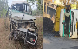 CG Accident: स्कॉर्पियो-बोलेरो की टक्कर से 13 घायल… कोयला लदा ट्रेलर पलटा…