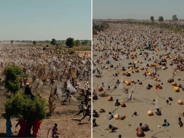 मछली पकड़ने नदी में एक साथ कूदे हजारों मछुआरे, तिल रखने की भी नहीं दिखी जगह! आखिर कहां का है ये नजारा?