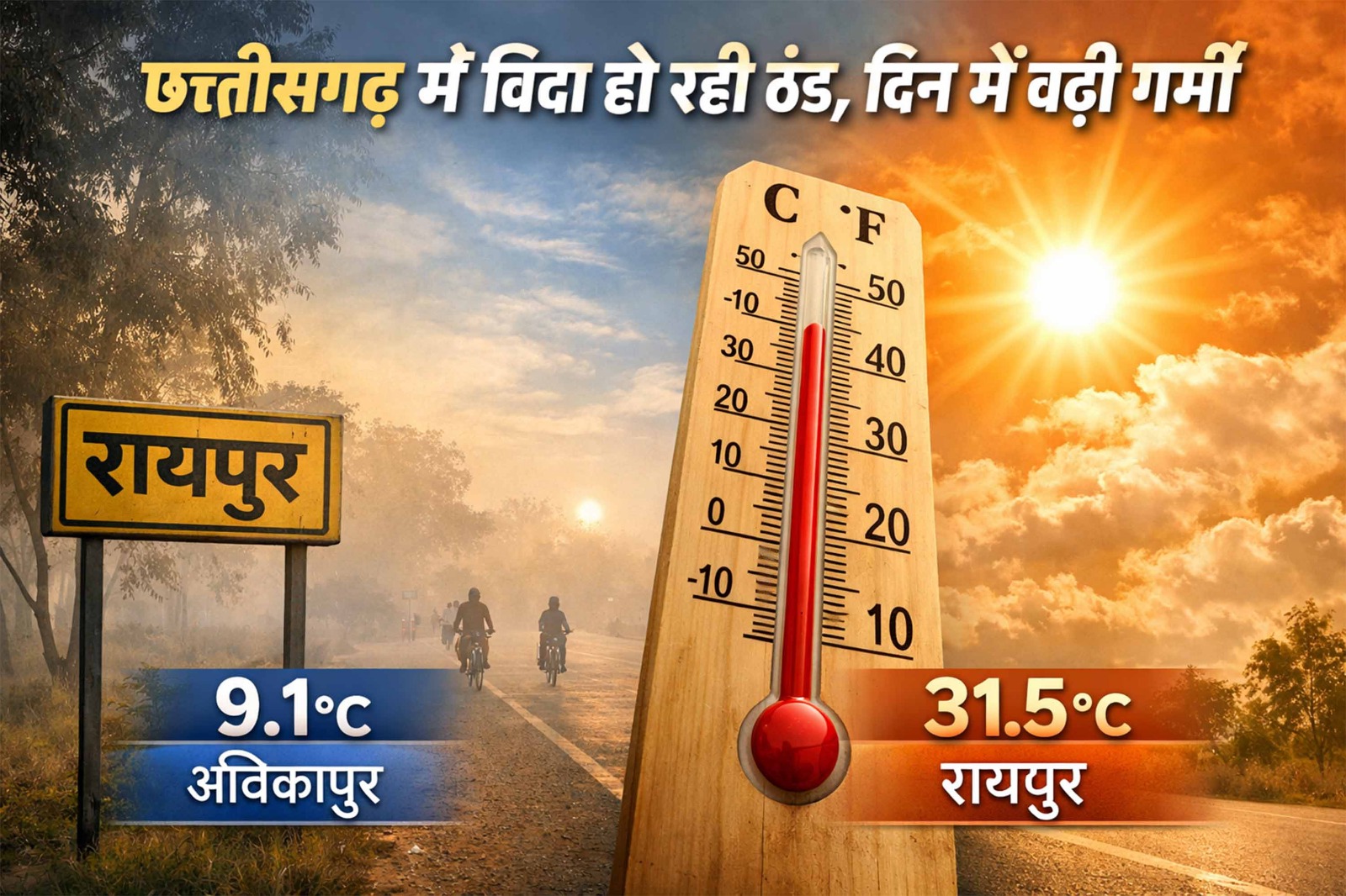 छत्तीसगढ़ में मौसम रहेगा शुष्क, तापमान में लगातार बढ़ोतरी के संकेत...