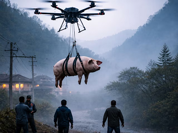 ड्रोन से सूअर उड़ाने का अजीब जुगाड़ पड़ा महंगा, बिजली तार में फंसा ड्रोन— 10 घंटे अंधेरे में रहा पूरा गांव...
