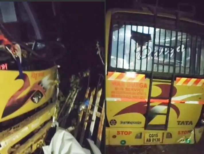 रतनपुर महामाया मंदिर जा रही बस पलटी: 54 जोड़े घायल, मुख्यमंत्री कन्या विवाह योजना के प्रतिभागी थे सवार