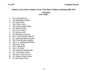 MP बृजमोहन अग्रवाल को मिली बड़ी संसदीय जिम्मेदारी, विकसित भारत शिक्षा अधिष्ठान विधेयक 2025 पर संयुक्त समिति के सदस्य बने