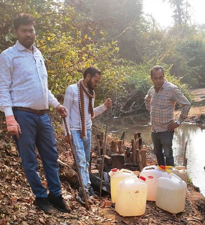 100 लीटर मदिरा एवं 1000 किलो महुआ लाहन जब्त...