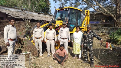 वन भूमि पर अवैध कब्जे के प्रयास पर वन विभाग की त्वरित कार्रवाई, जेसीबी मशीन जब्त...