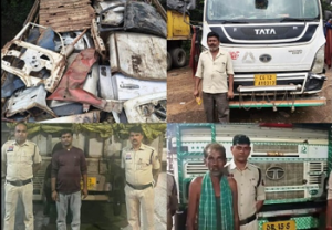 CG- ऑपरेशन प्रहार का बड़ा एक्शन! 48 लाख का संदिग्ध कबाड़ जब्त, 2 ट्रक और माजदा वाहन पकड़े गए, बिना दस्तावेज चल रहा था खेल…